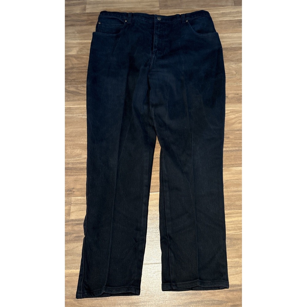 International Male Mens Black Tapered Jeans 36x28 Stretch Denim Pants
